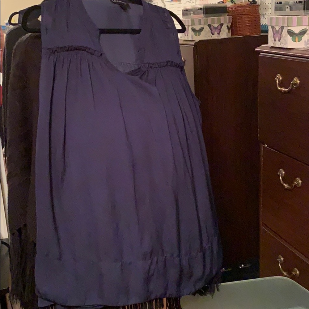 Lane Bryant Navy Tank Blouse